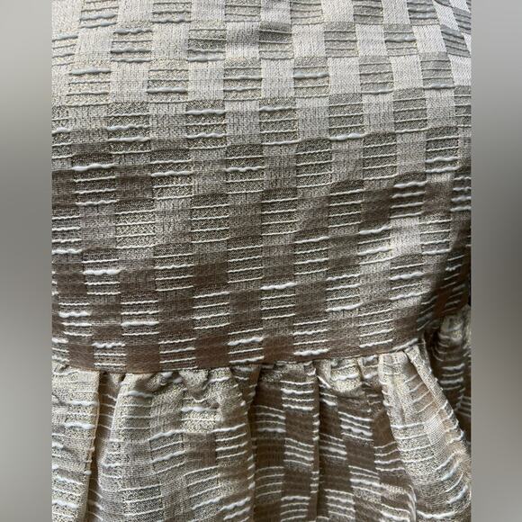 Jacquie The Label Milkmaid Babydoll Gold Metallic Milk Maid Dress Small Regency - Picture 11 of 11